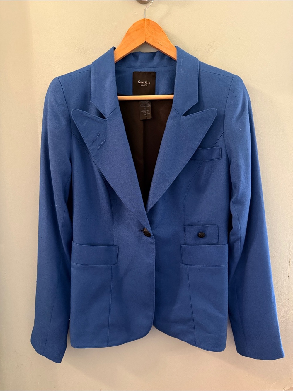 Smythe Royal Blue Structured Single-Button Blazer
